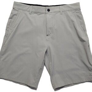 Hurley Men's Water Repellant Stretch Trek Hybrid Short Light Gray Size 36